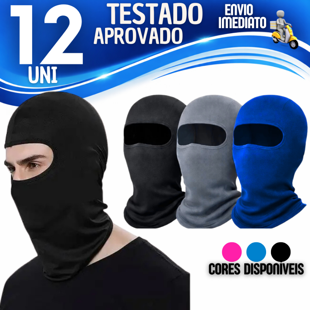 3/6/12 Touca Ninja Balaclava Proteção UV –
