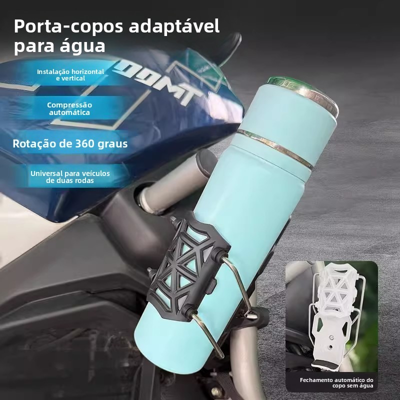 Suporte de Garrafa Ajustável em 360°  Fixação 