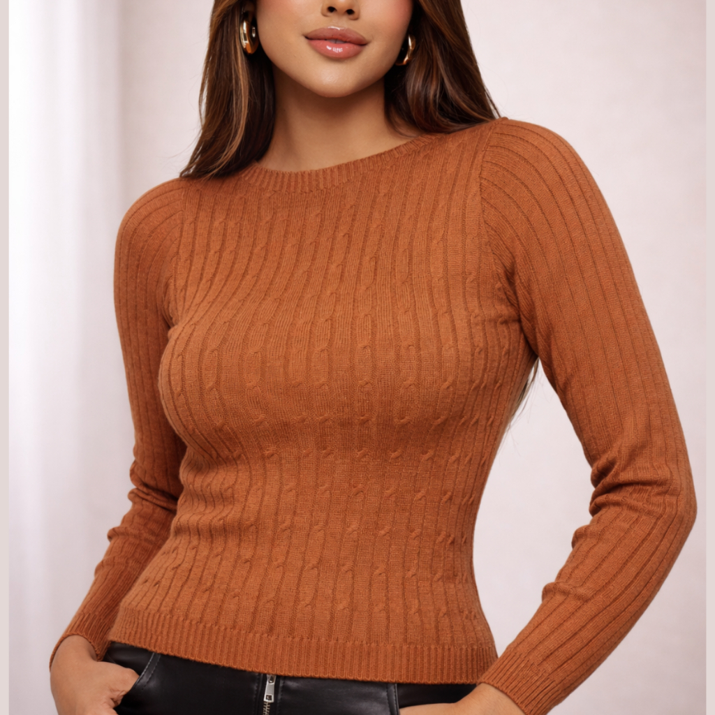 Blusa de Frio Suéter Feminino Tricô Modal Invern