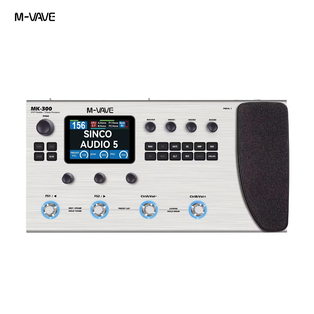 M-VAVE MK-300 Processador Multiefeitos para Guitar
