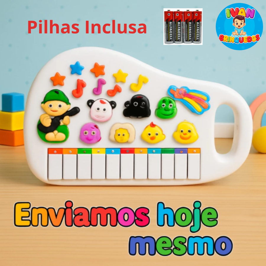 Piano Teclado Animal Brinquedo Infantil Sons Music