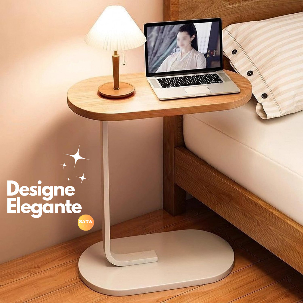 Mesa de Apoio de Canto Lateral Notebook Café Para