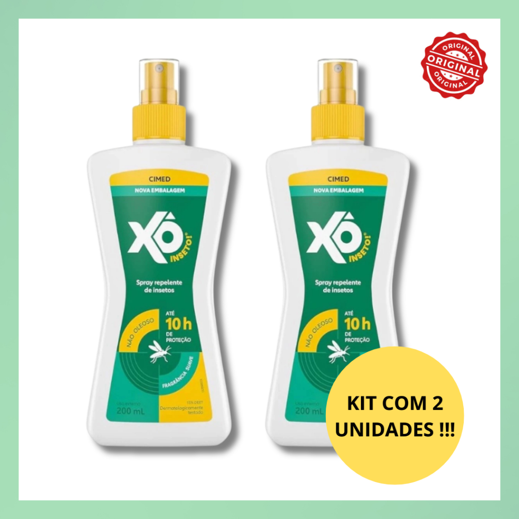 Kit 2 Repelentes Xô Inseto Cimed 200ml Spray 10h 