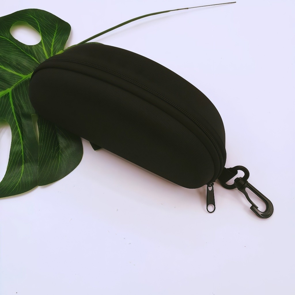 Estojo Rígido para Óculos  Preto com Zíper  COM