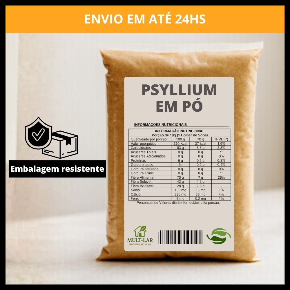 PSYLLIUM EM PÓ – FIBRAS COMPOSIÇAO NATURAL