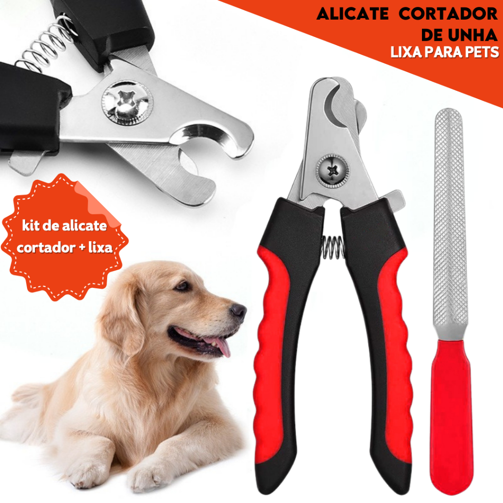Cortador Unha Pet Alicate Profissional Cães Gatos
