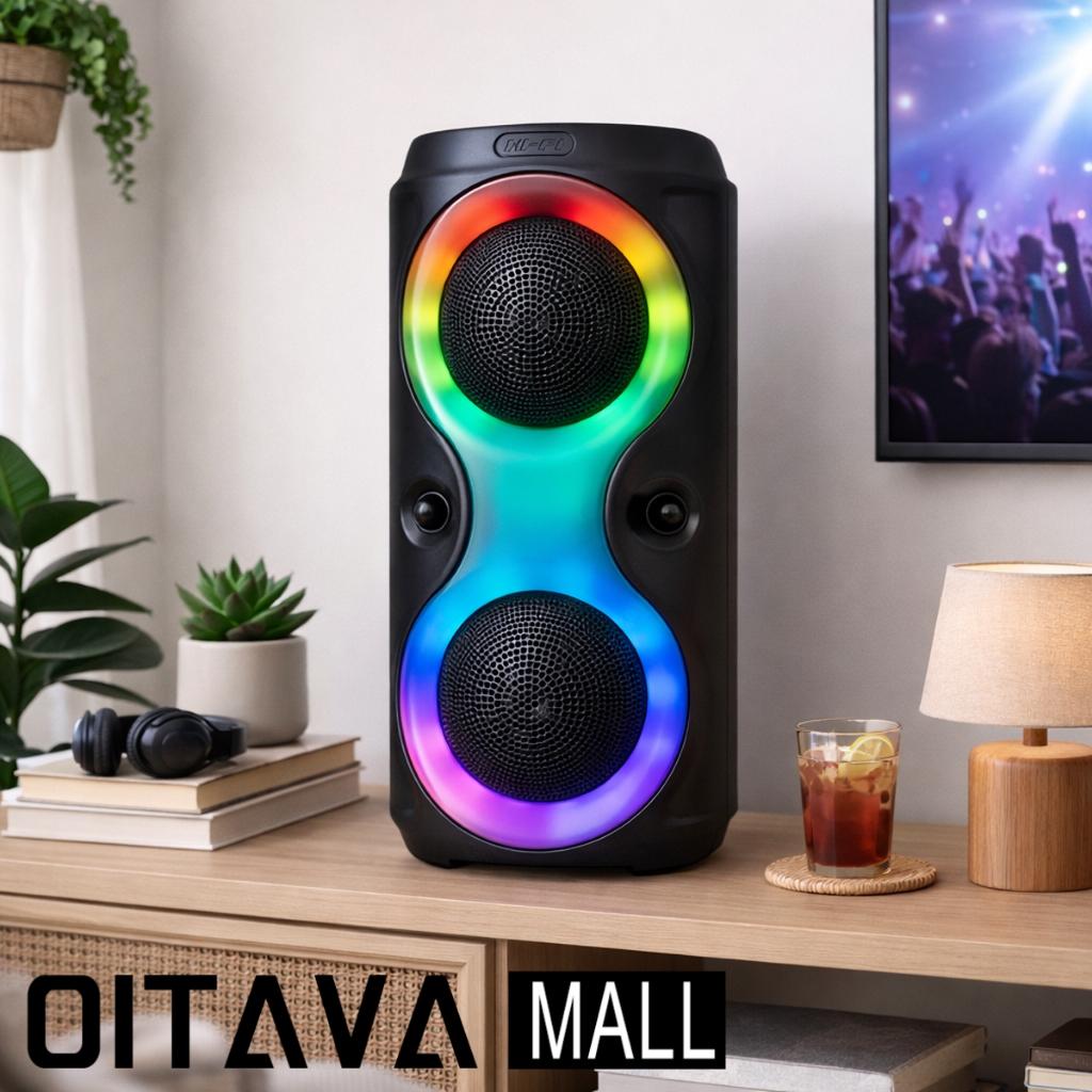 Caixa De Som Bluetooth Multimídia Led Rgb Usb Fm 