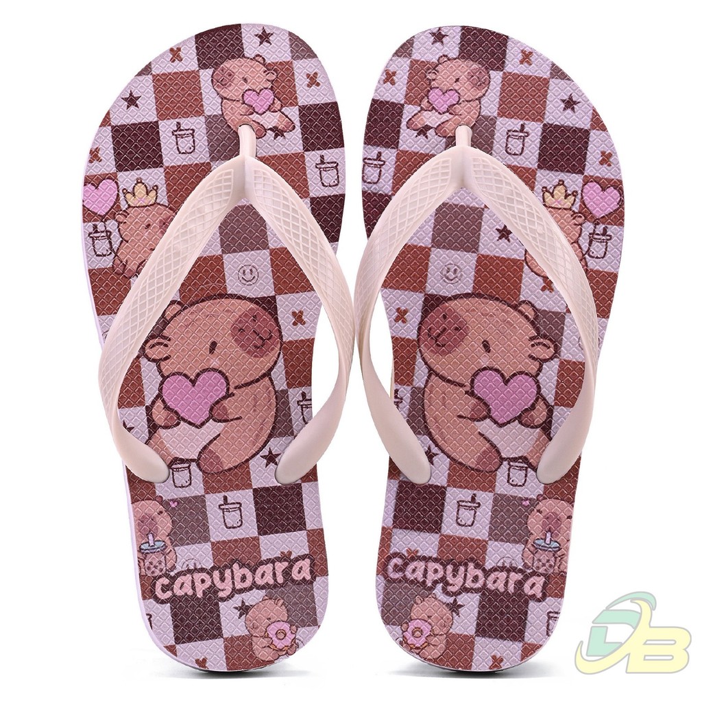 Chinelo Infantil Capivara Feminino Meninas Confort