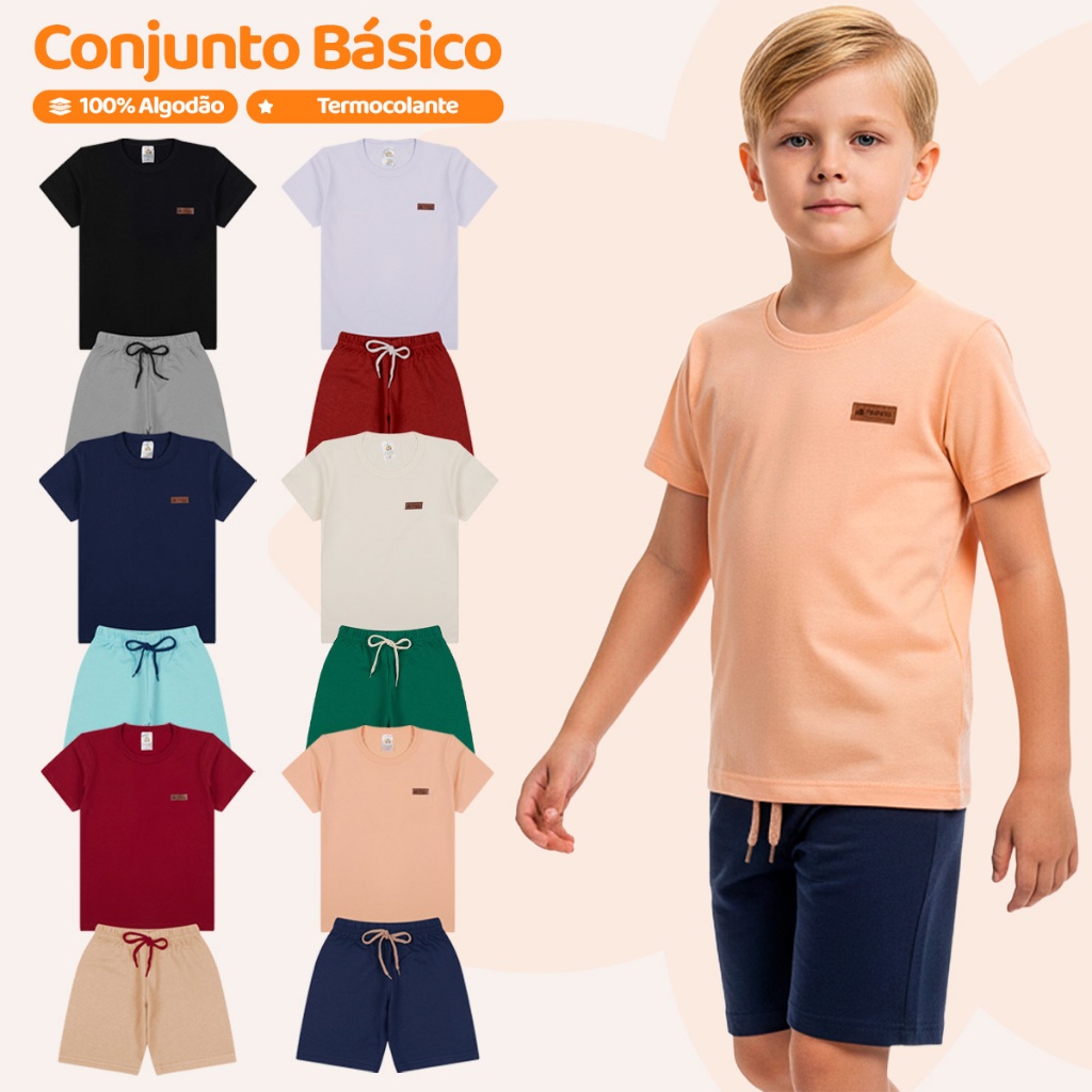 Kit Básico 8 Peças Roupa Infantil Menino –
