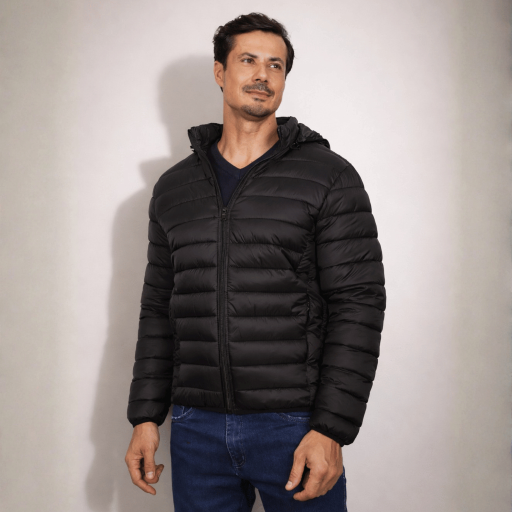 Jaqueta Masculina Bobojaco Puffer Nylon Impermeáv