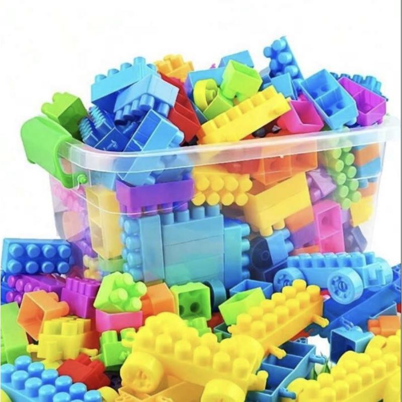 140 Blocos De Montar Super Coloridos Carrinho + Ro