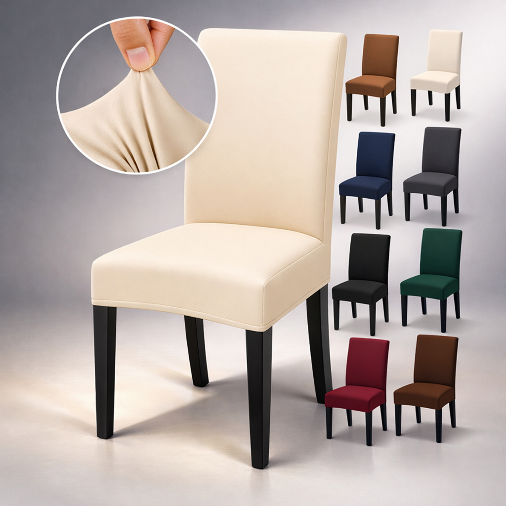 Capa De Cadeira Lisas Kit Com 2 4 E 6 Capas Com El