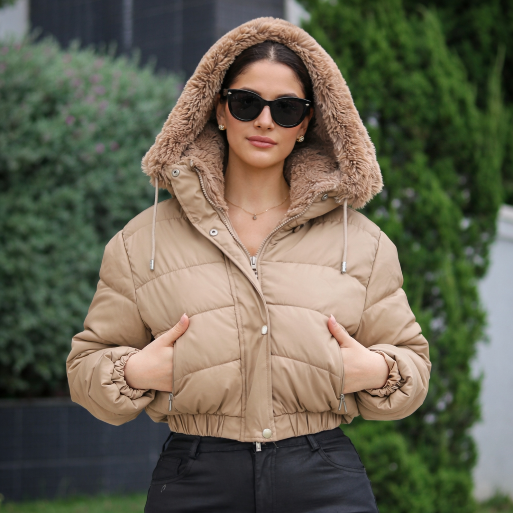 Blusa De Frio Feminina Jaqueta de Couro Casaco Cro