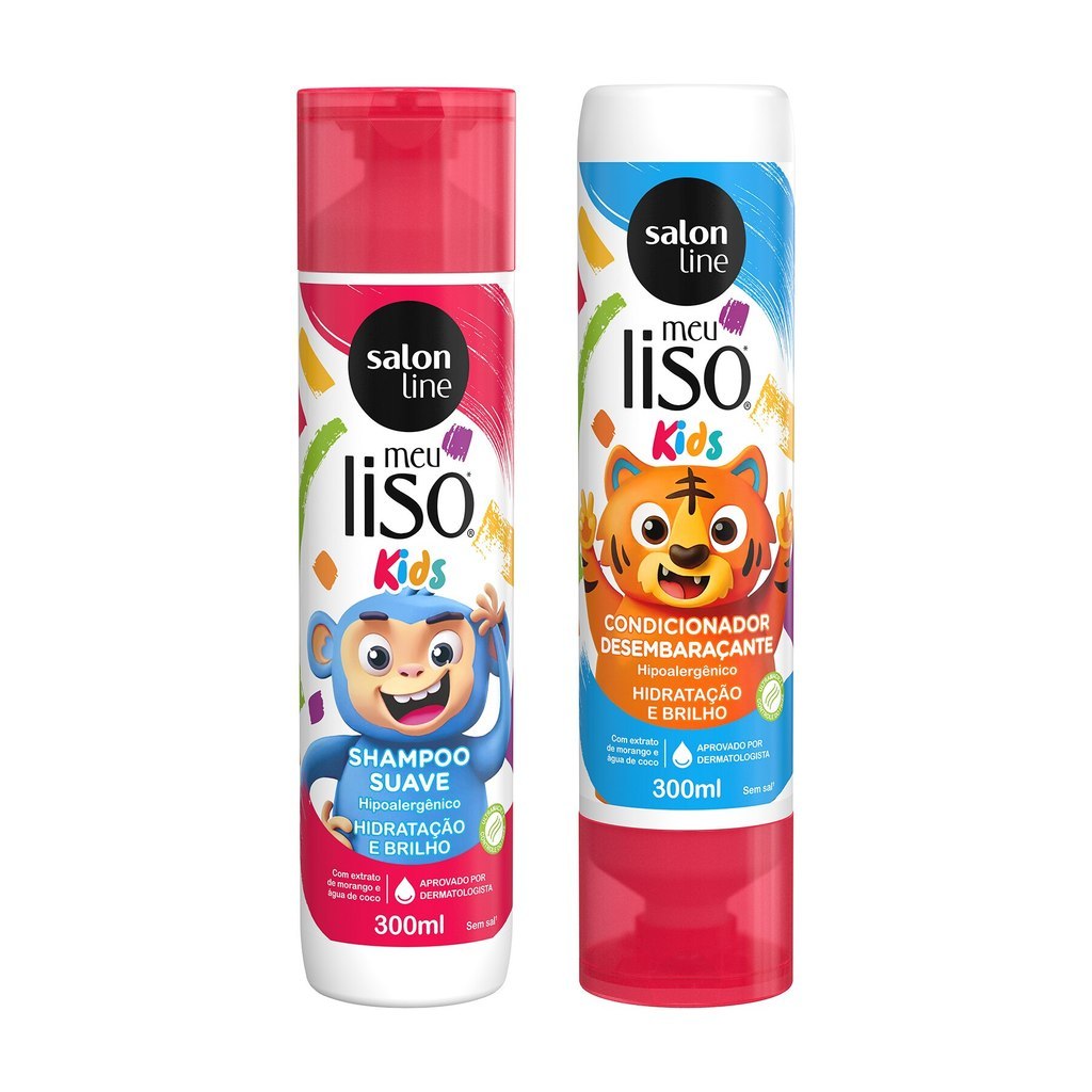 Kit Kids Shampoo e Condicionador Meu Lisinho Salad