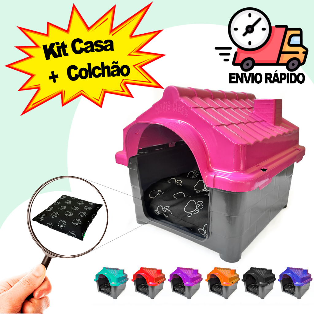 Casinha Pet Cachorro N2 + Caminha Pequenas Raças 