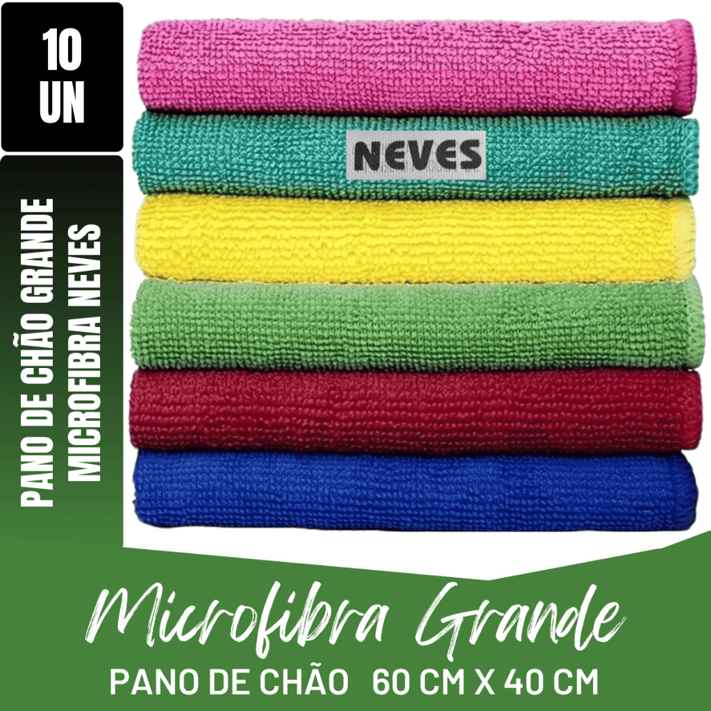 Kit C/ 10 – Pano De Chão Microfibra Gigante
