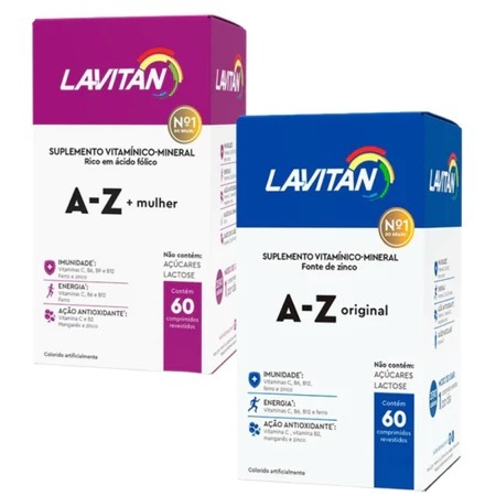 Kit Casal Lavitan 01 AZ Mulher 60 comprimidos 01 A