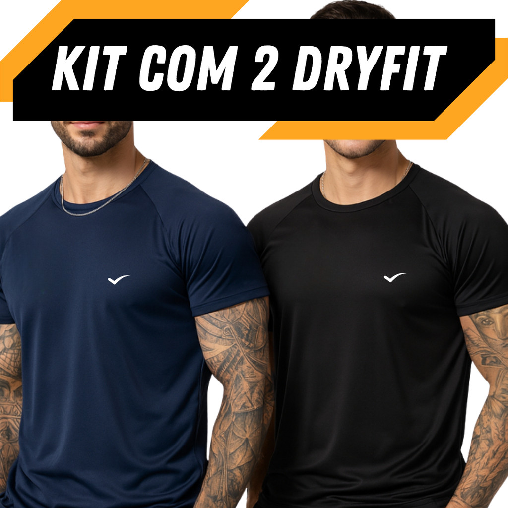 Kit 2 Camisetas Dry Fit Masculina – Casual &