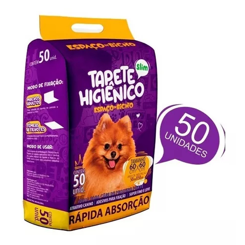 Tapete Higienico Espaço De Bicho 50 Unidades -env
