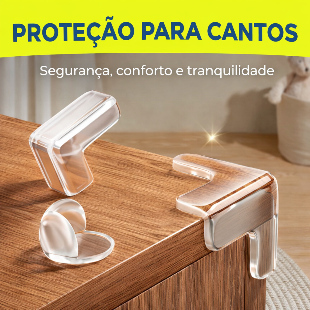 1 a 12 Protetor de Quina Silicone Transparente Seg