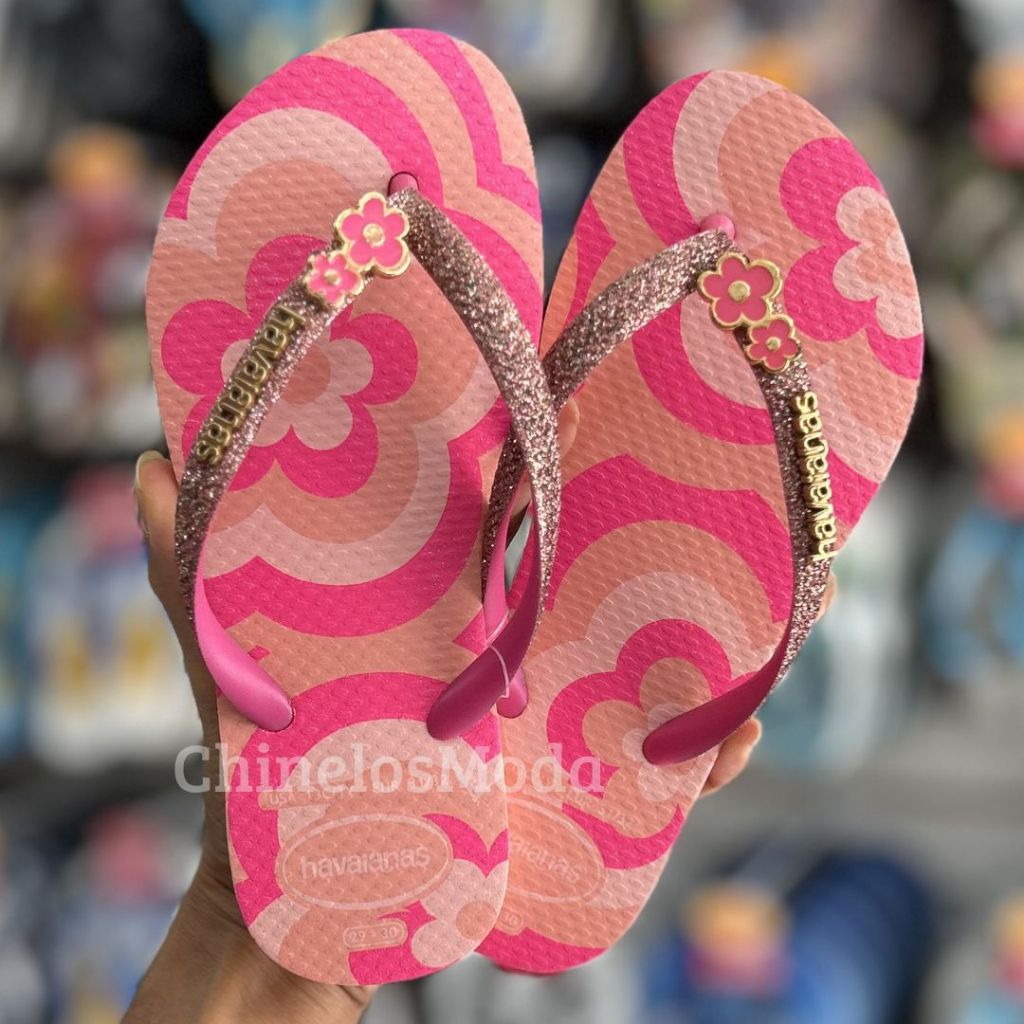 Chinelo Havaianas Glitter II Sandalia Infantil Fem