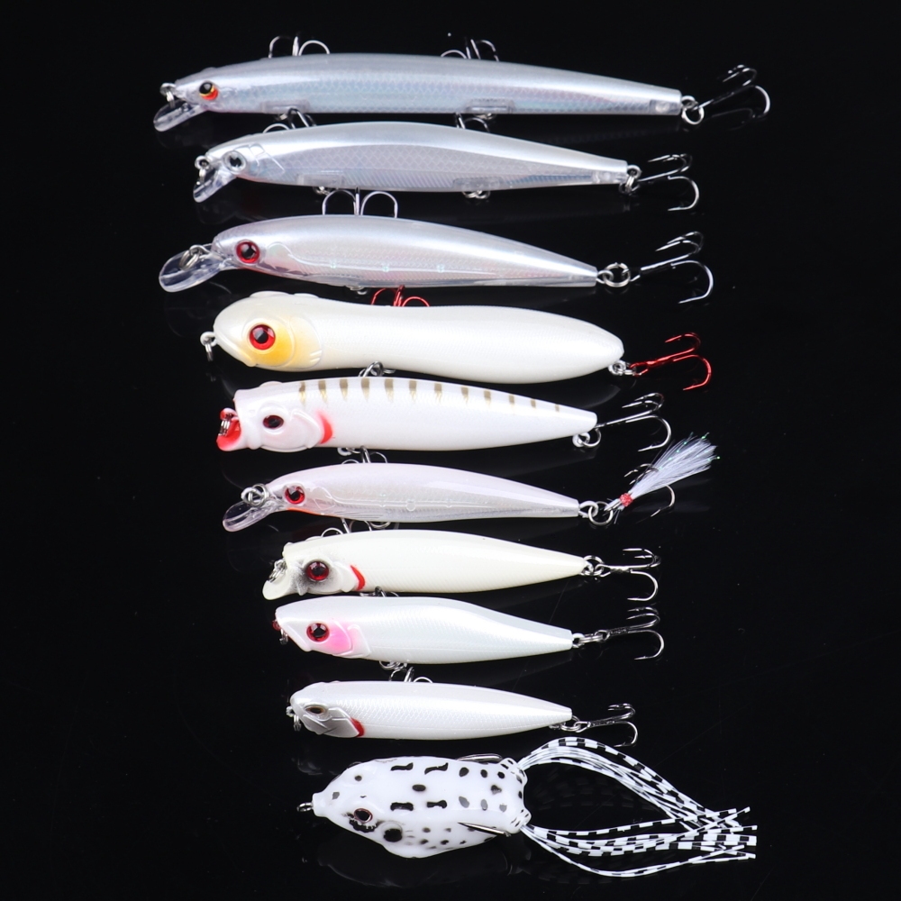 10pcs Kit De Iscas Artificiais De Tamanho Misto Co