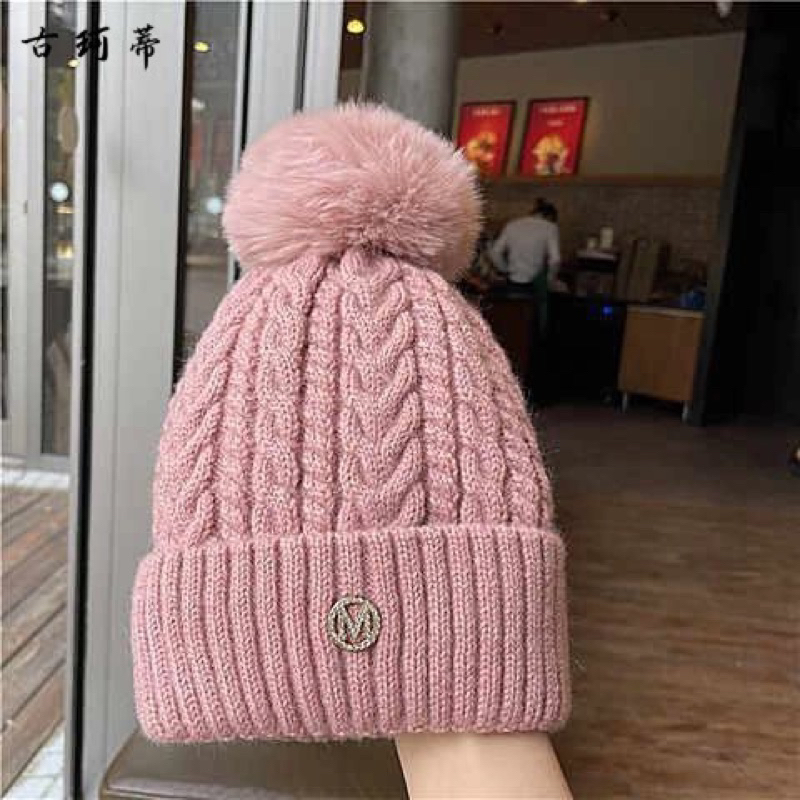Gorro Feminino De Inverno Com Pompom TOUCA DE LÃ 