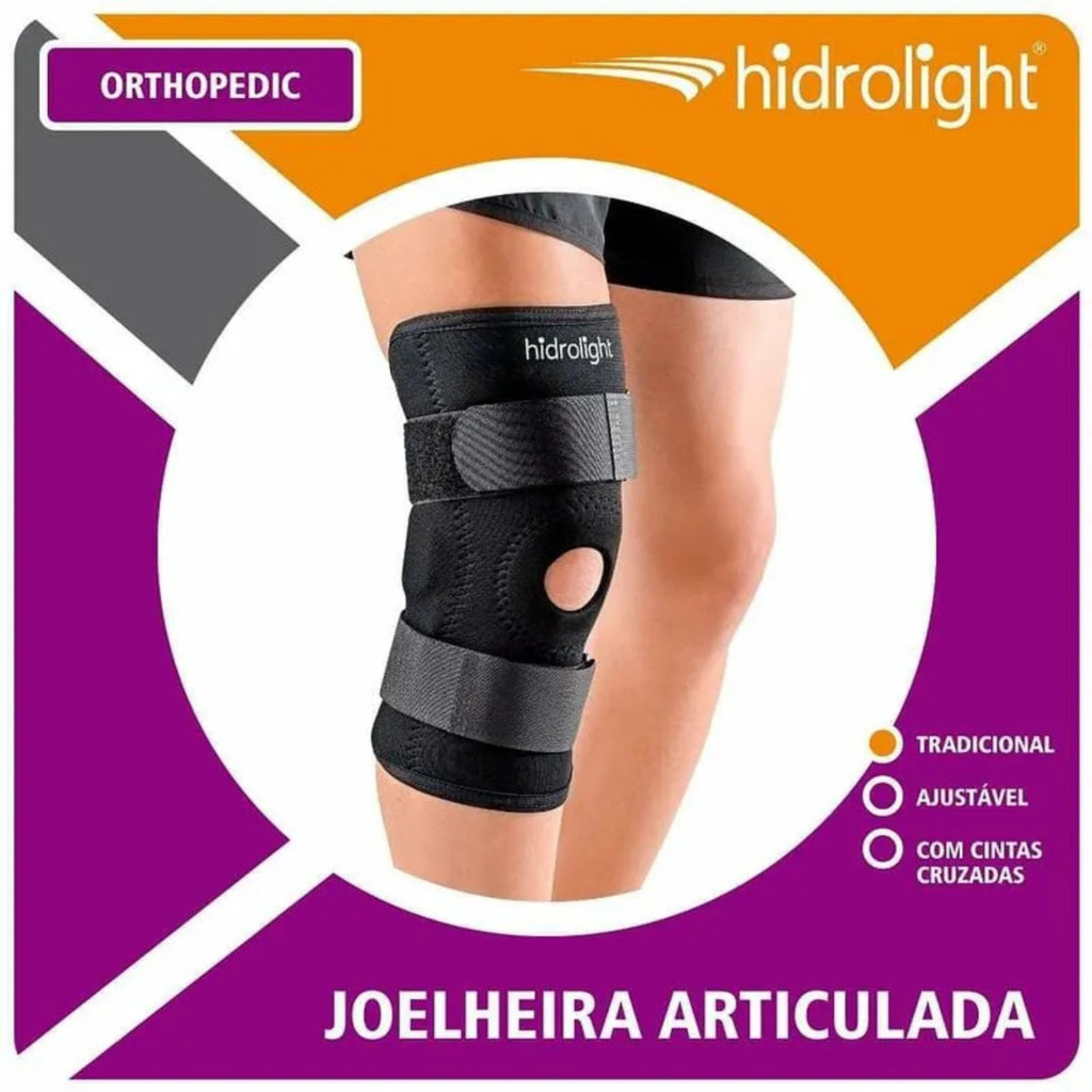Joelheira Articulada Com Dobradiças Laterais Hidr