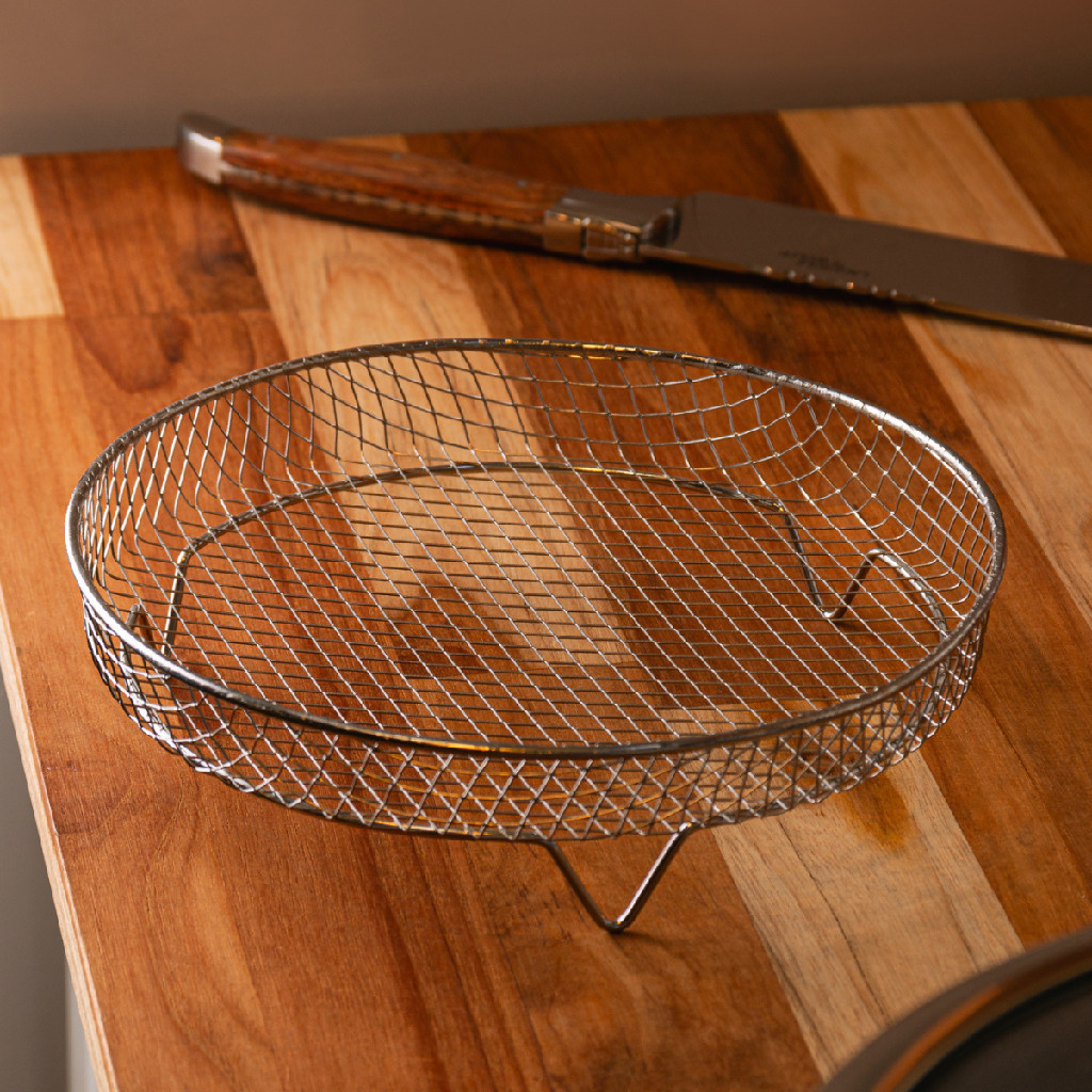 Suporte Redondo Aço Inox Lyor Empilhável Air Fry