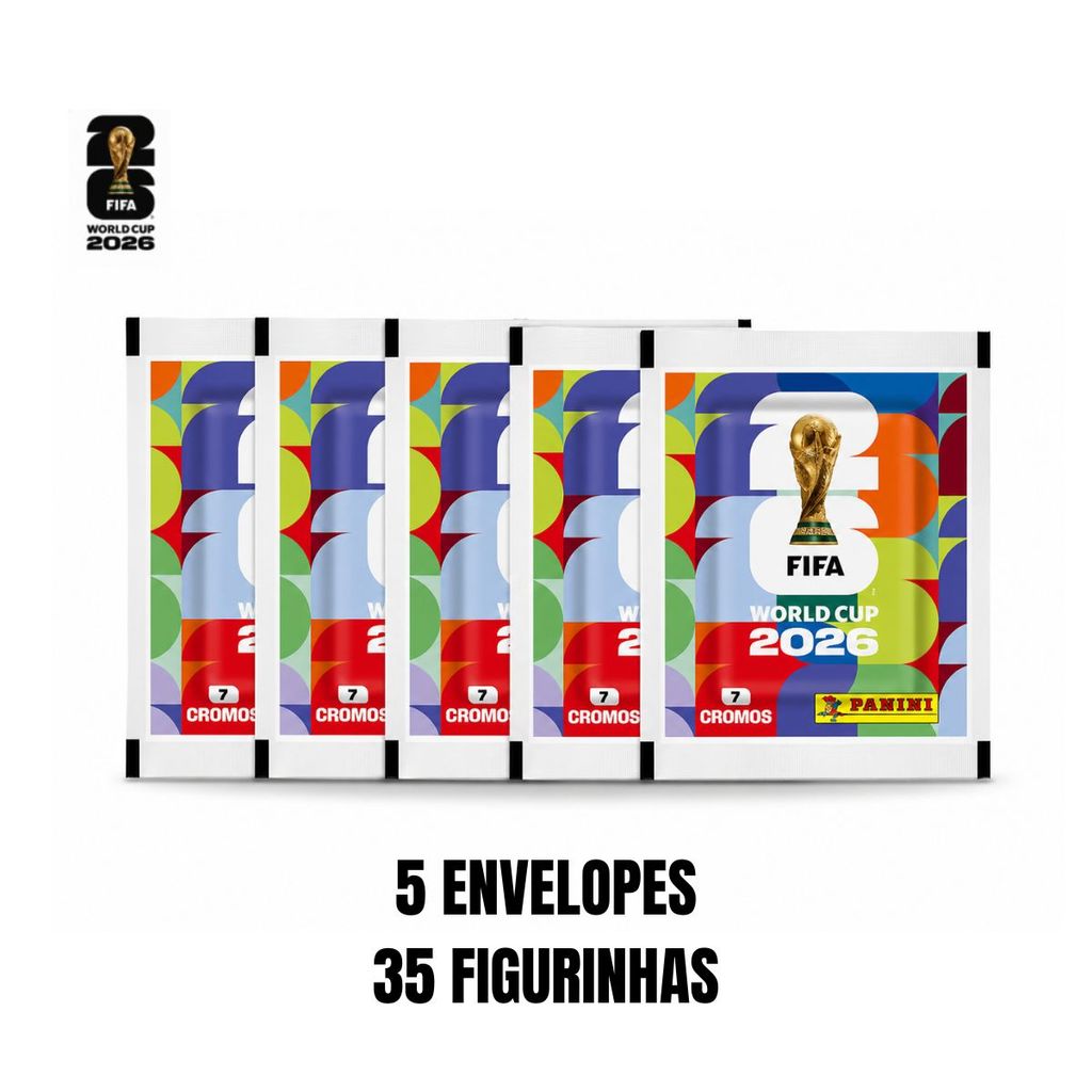 KIT Figurinhas Copa 2026 5 Envelopes 35 Figurinhas