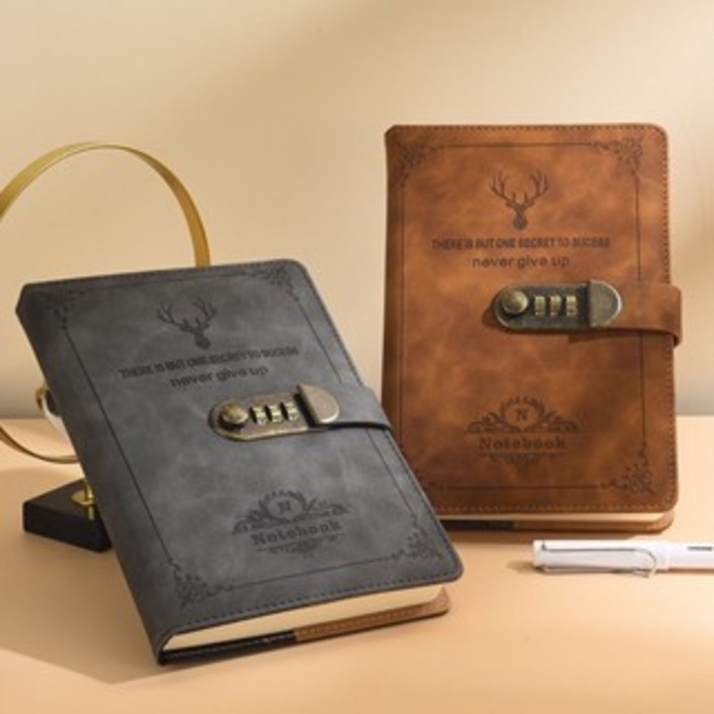 200 Páginas A5 Retro Livro De Senhas Com Diário 