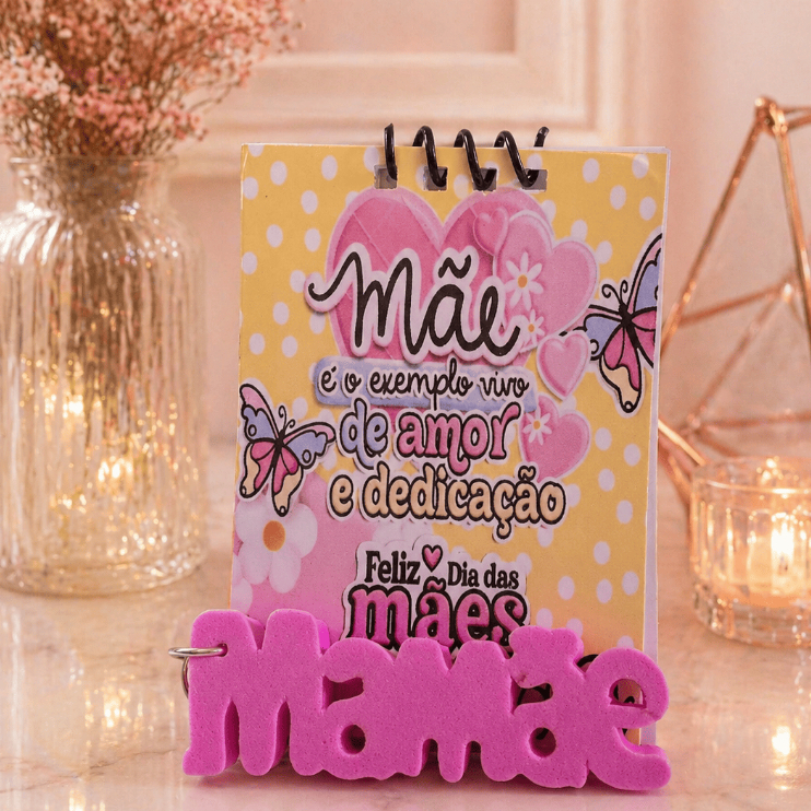 8/16/24/32 KIT Bloquinhos dia das mães, Chaveiro 