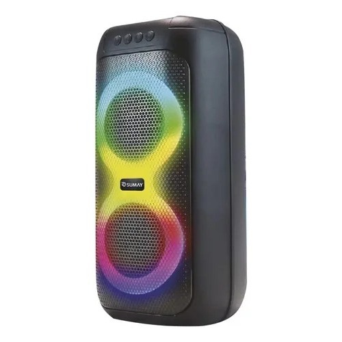 Caixa de Som Slim Box 60W RMS Bluetooth com LED  P