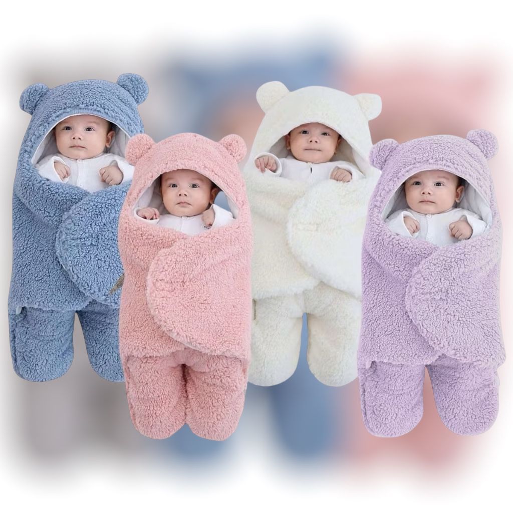 Saco de Dormir Bebe Ursinho Maternidade com Sherpa