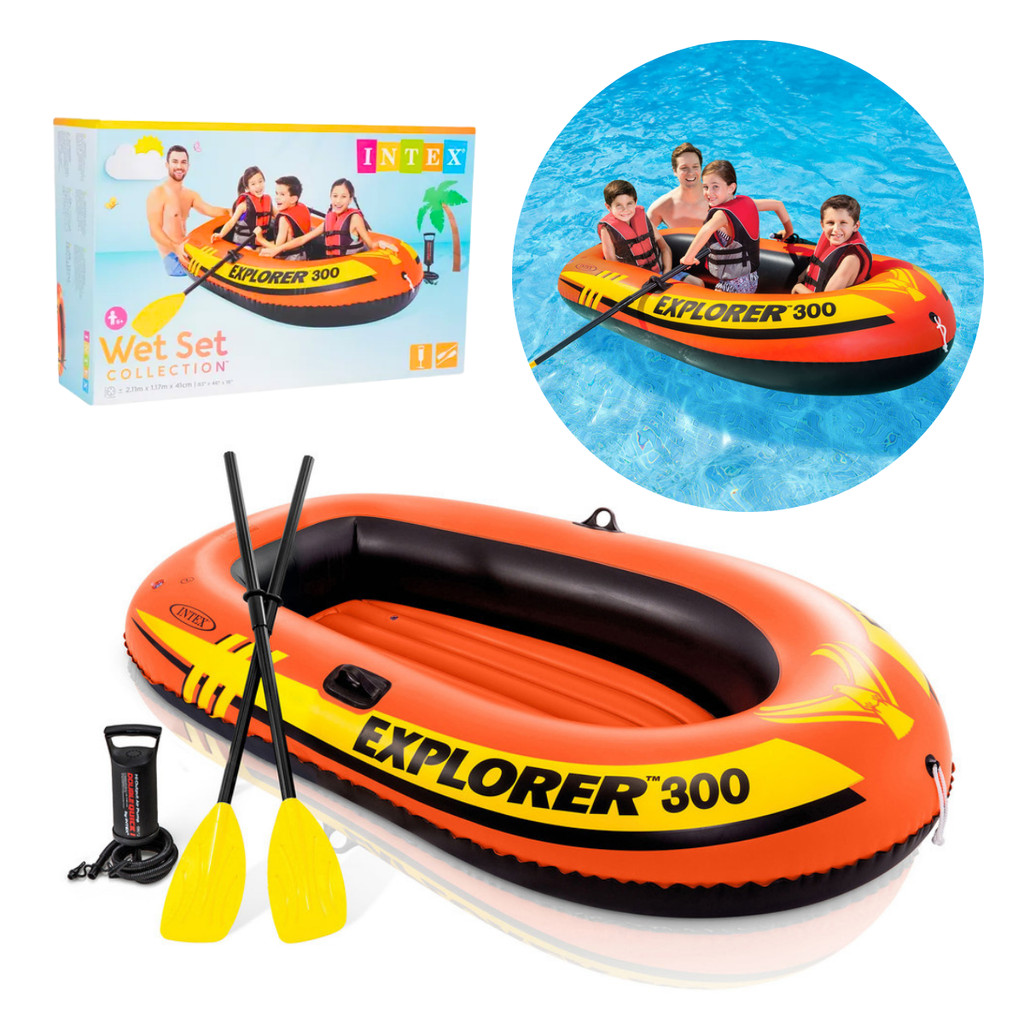 Bote Explorer 300 Inflável 3 pessoas com Acessór