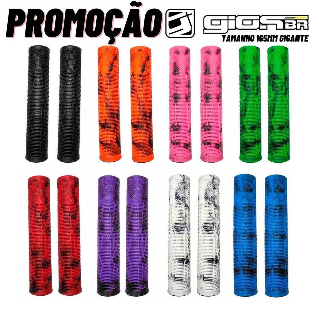 MANOPLA GIOS 165MM PRETA SEM FLANGE GIGANTE BMX ST