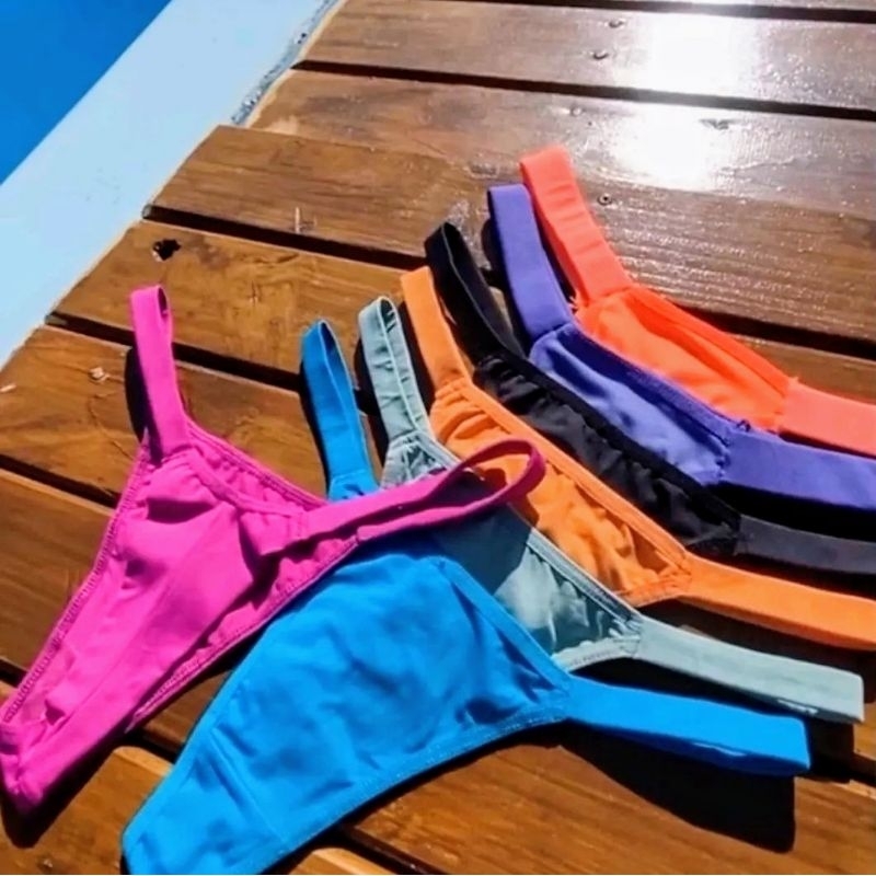 Kit 10 Calcinha Tangas Fio Duplo de Pala Tirinha C
