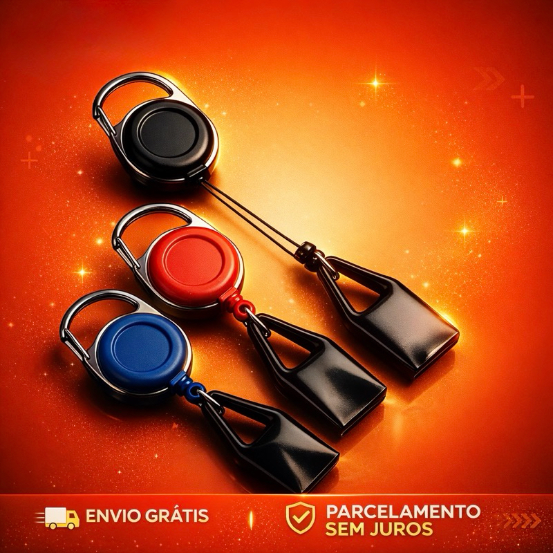 Porta Isqueiro Retrátil Chaveiro Anti Rato Bic e 