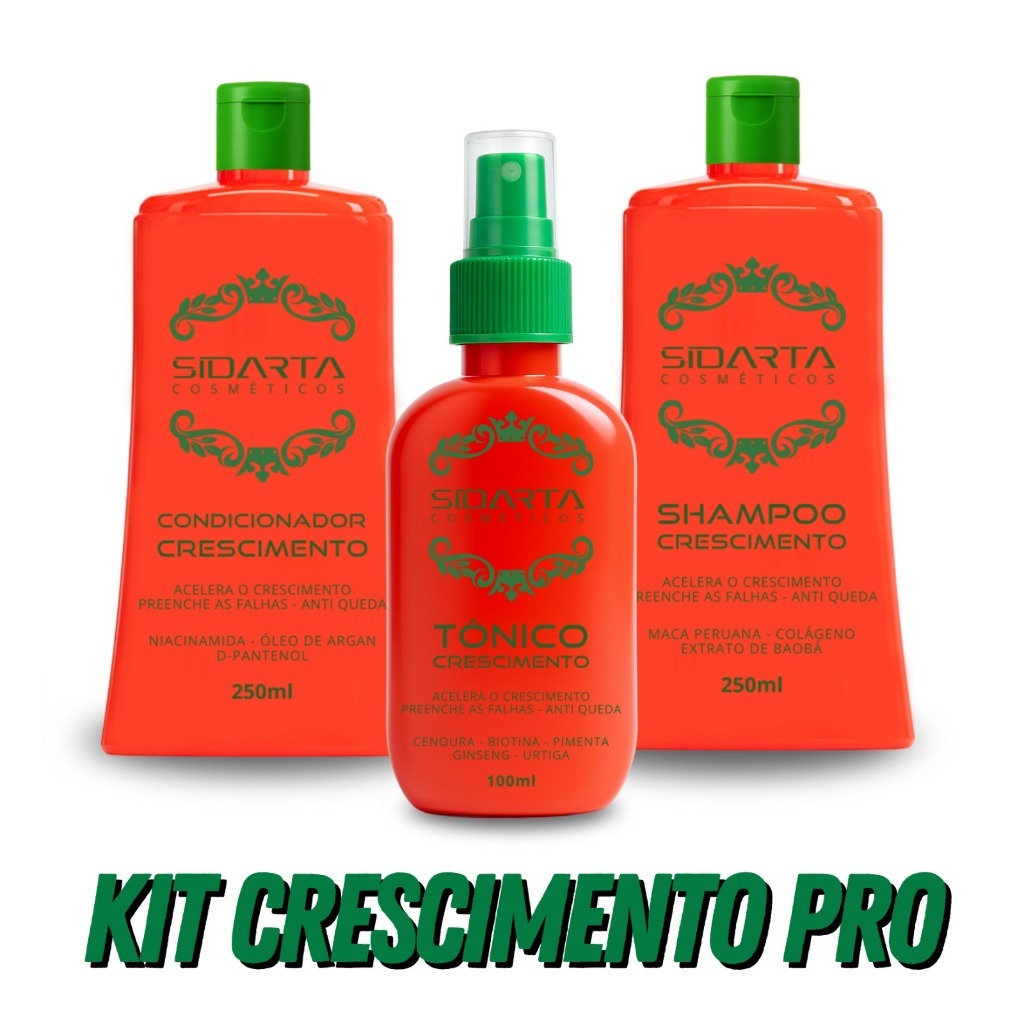 Combo Pró+ (3x3CF) Sidarta Crescimento Capilar = 