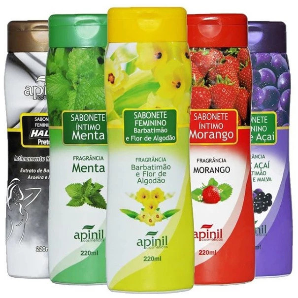 Kit 4 Sabonete Íntimo Apinil 200ml Cuidado e Fres
