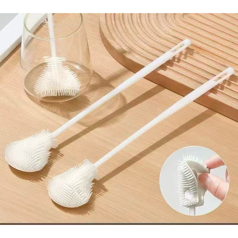 Kit 2 Escovas de Silicone Longa de Limpeza para Co