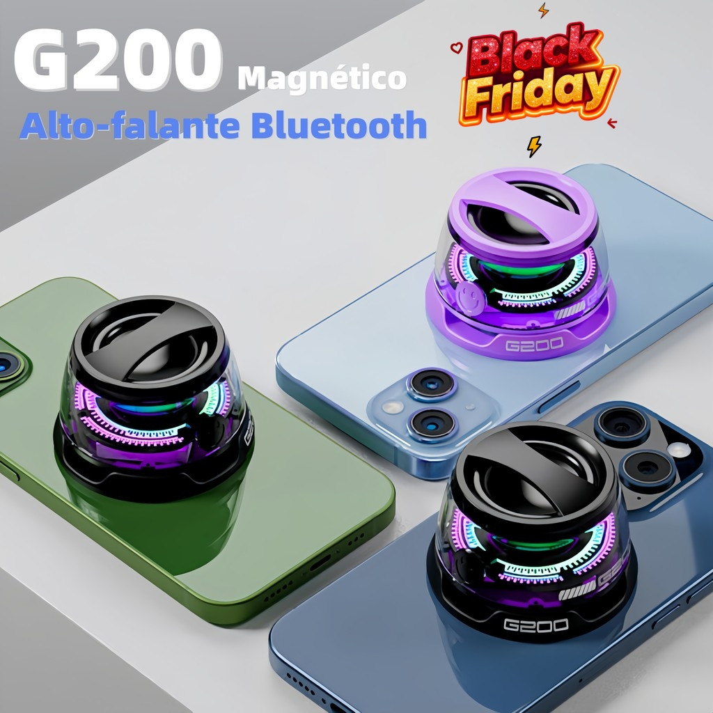 KIT 2 Caixa de Som Bluetooth Magnética Sem Fio G2