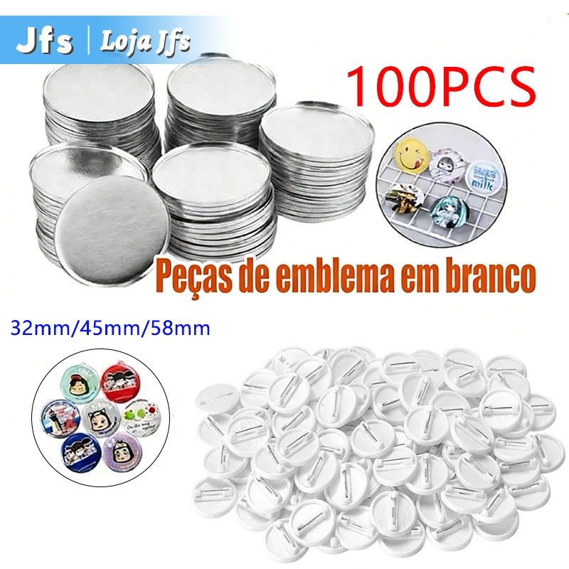 32mm/44mm/58mm 100 Boton Para Conjunto de Máquina
