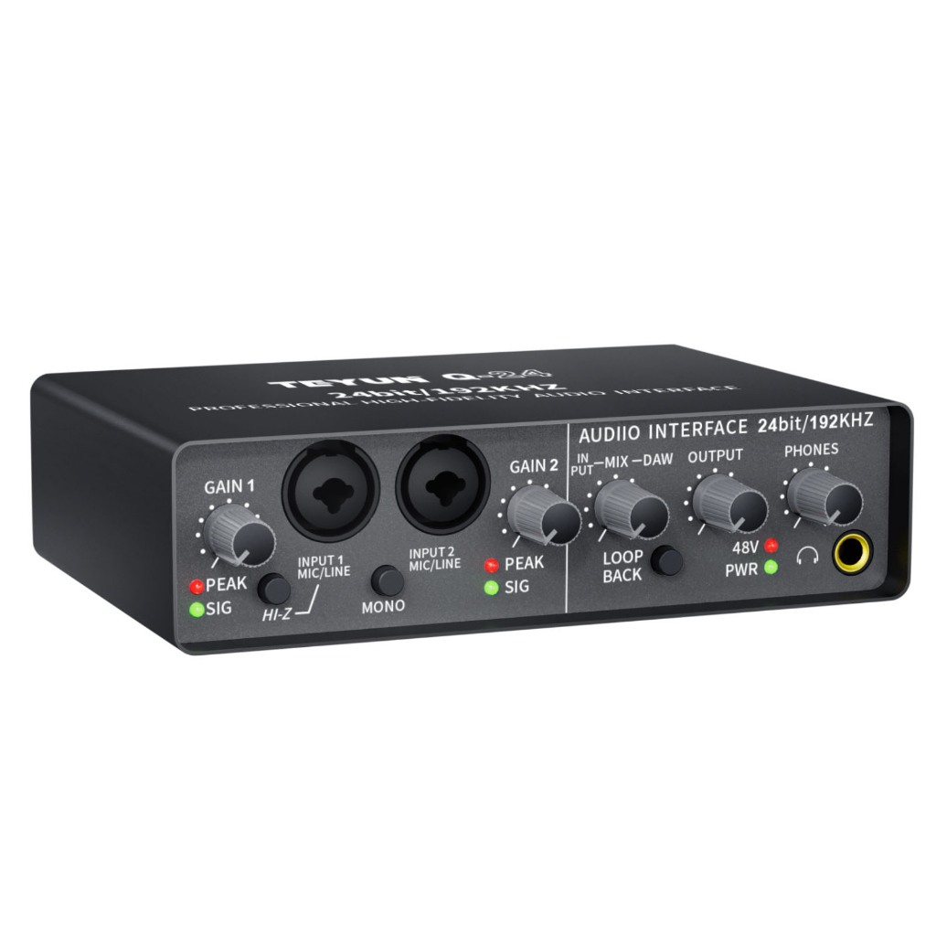 TEYUN Placa De Som De Interface De áudio Q-24 Com