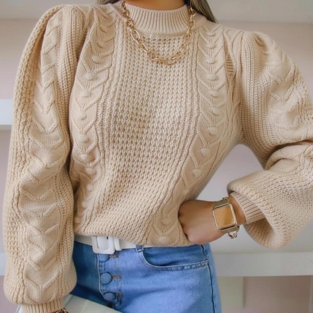 Blusa Feminina Tricot Pipoca Tricô Moda Blogueira