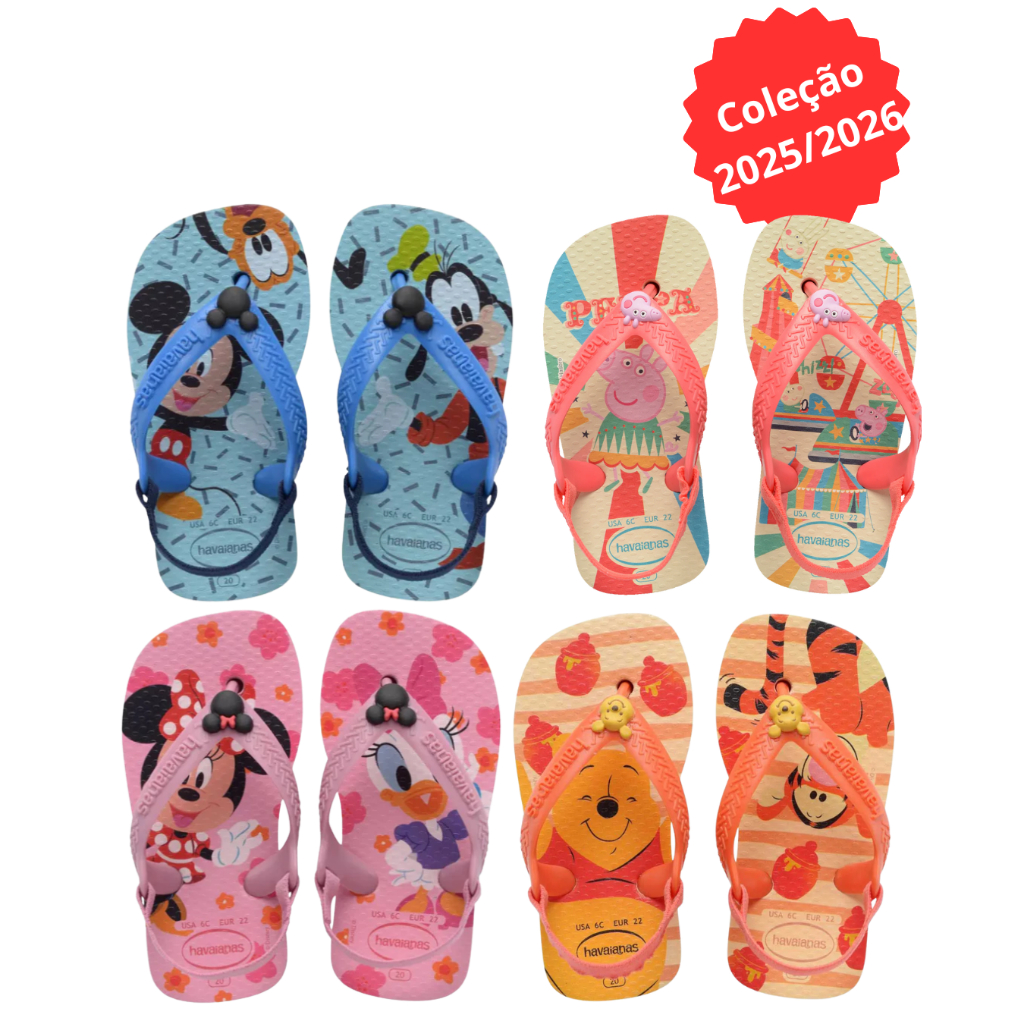 Chinelo Havaianas Baby com Elástico Unissex Origi