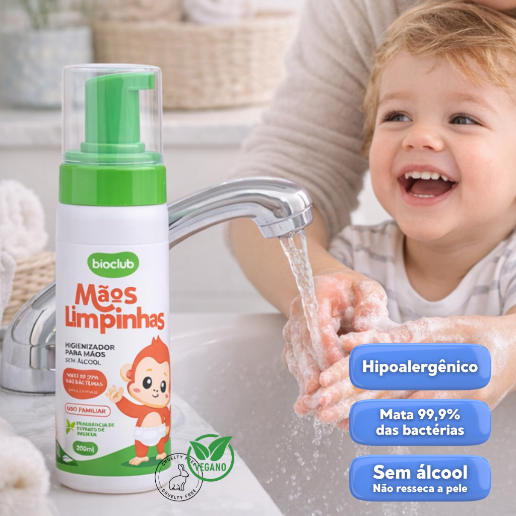 Higienizador Mãos Limpinhas Sem Álcool 200ml Bio