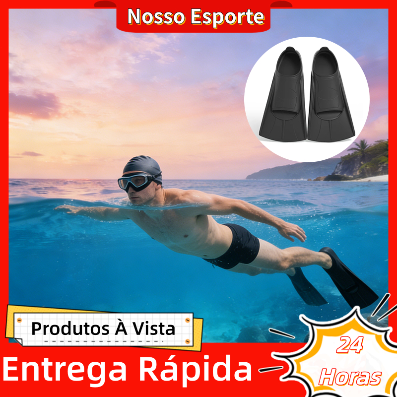 Pé de Pato Nadadeira Aquática Para Natação Mer