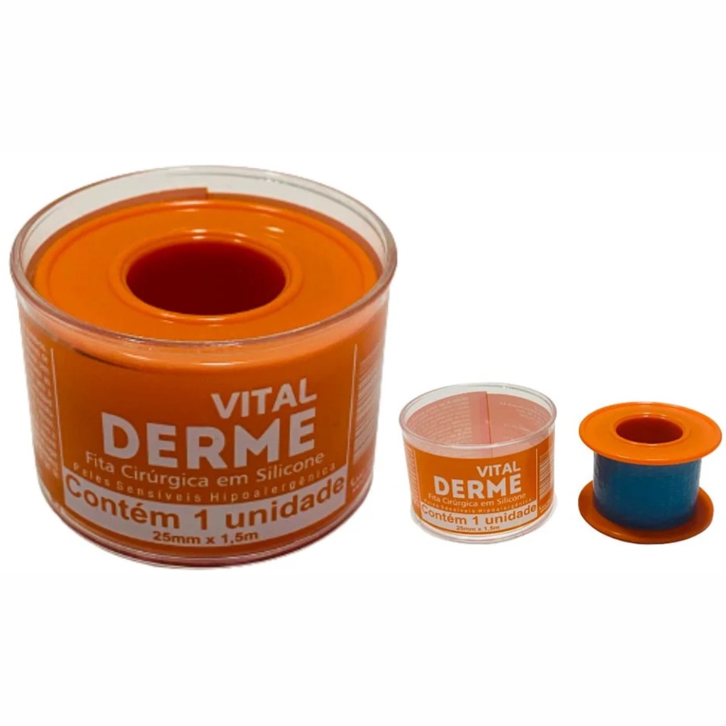 Fita de Silicone Cirúrgica 2,5cm x 1,5m Vitalderm