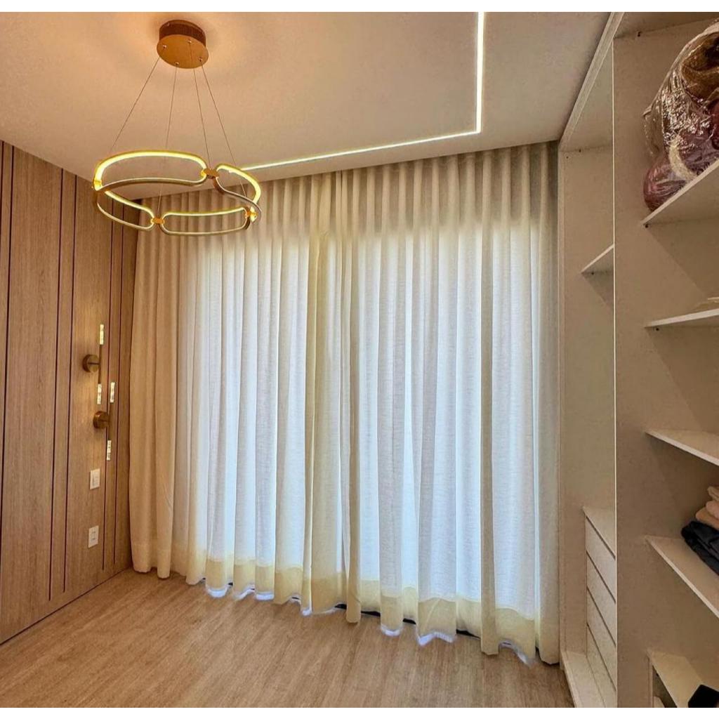 Cortina De Linho Para Quarto E Sala Teto Alto Para
